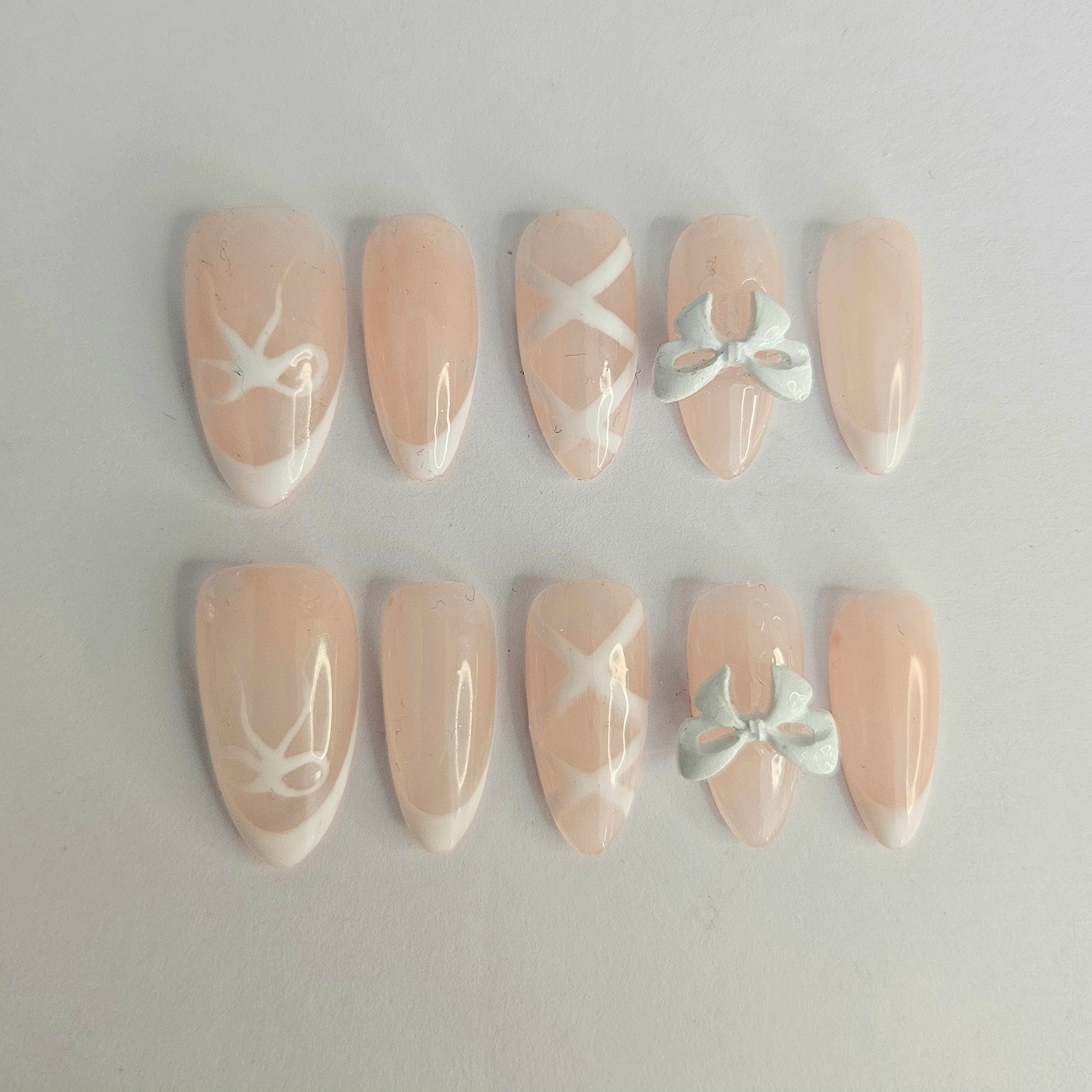 Soft Angel Lace Press-on set