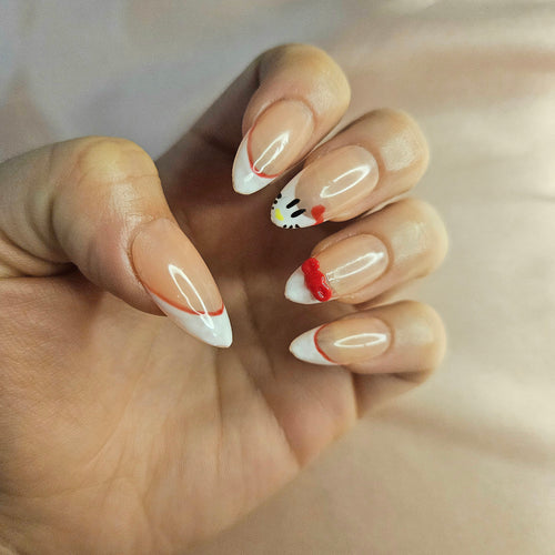 Hello Cutie almond Press-on nails