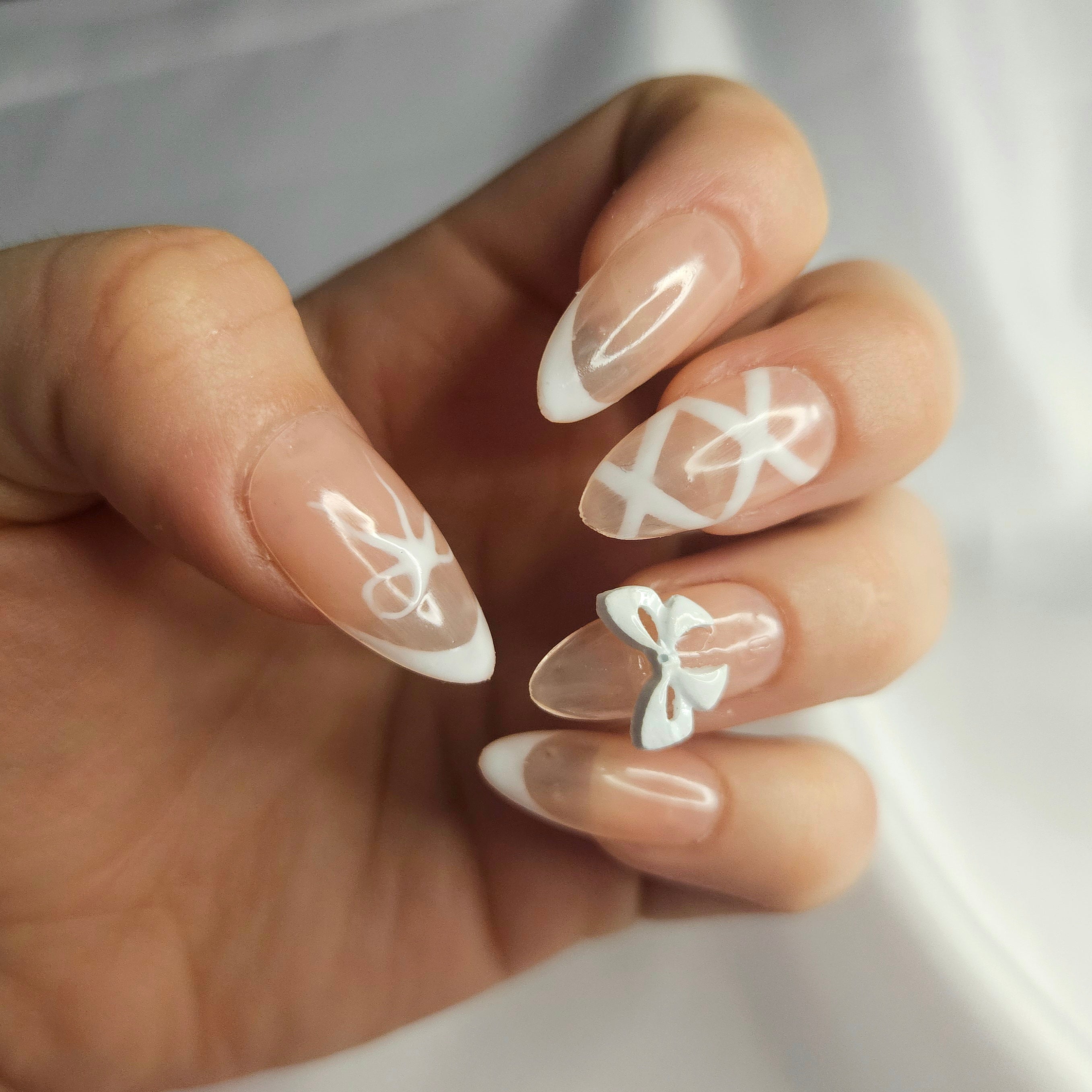 Soft Angel Lace Press-on set